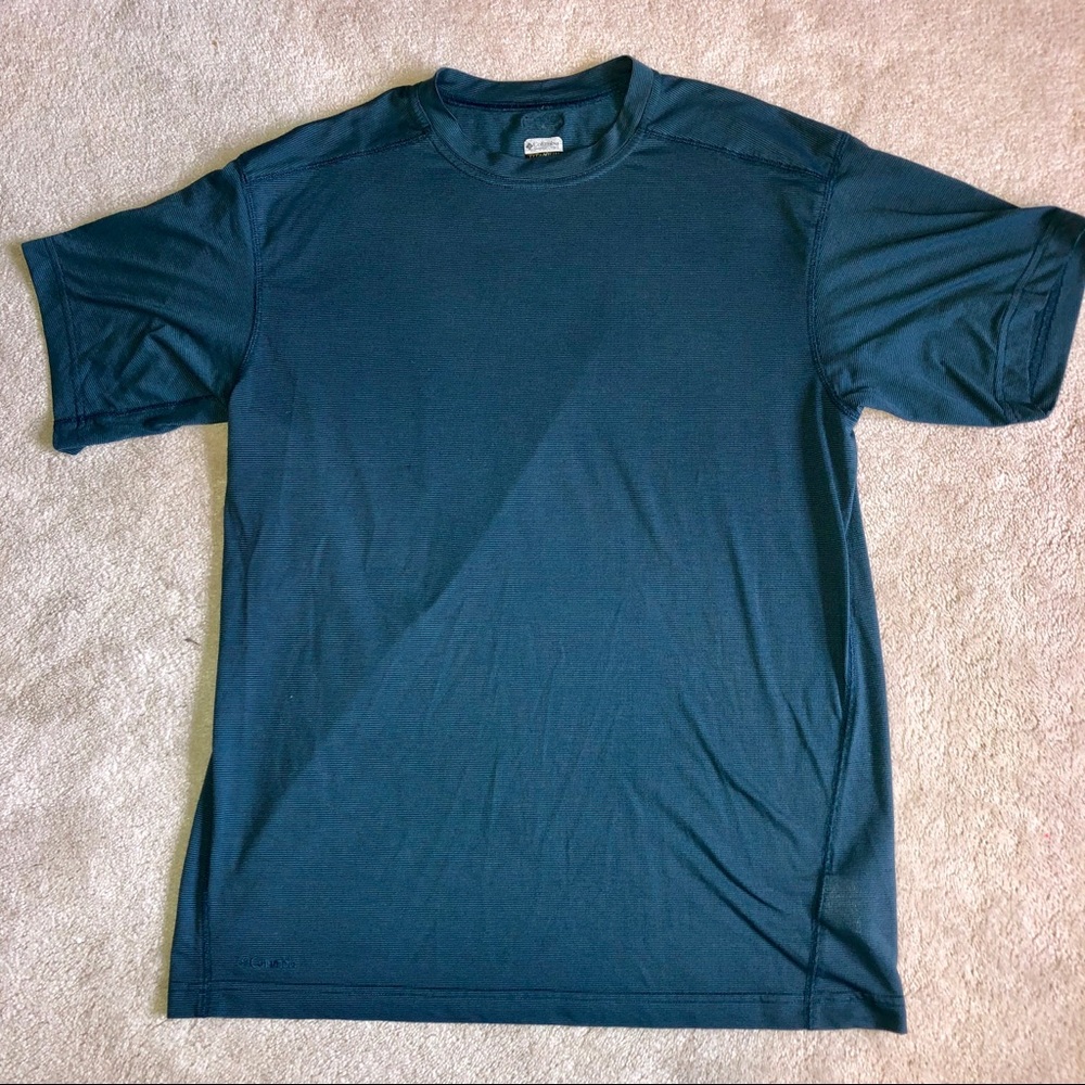 Columbia Blue Athletic T-Shirt Tee Gym Lounge